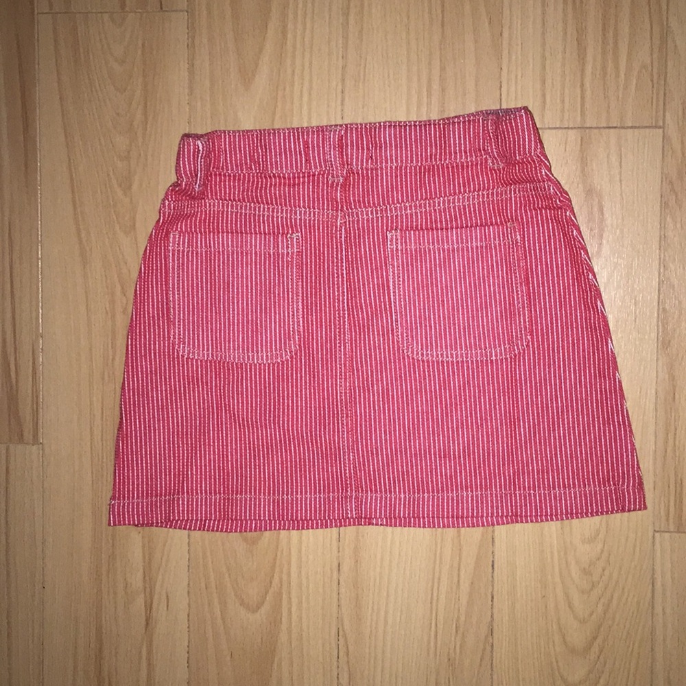 NEW MINI BODEN Red Denim Mini Skirt-Sizes 9-10 - Picture 2 of 3